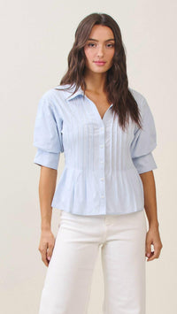 Able - Short Sleeve Pintuck Top