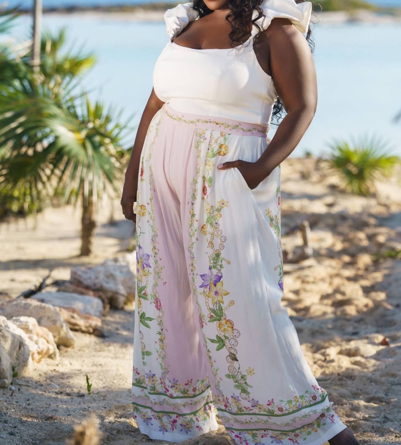 -Bl^Nk- - Novah Wide Leg Pants - Plus