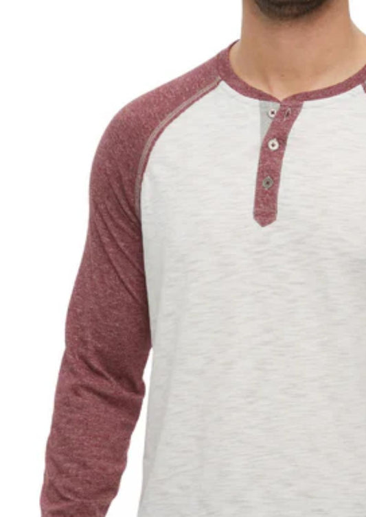 Flags & Anthem - Eastpoint Blocked Siro Slub Henley Shirt