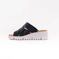 VIONIC Women's Uptown Sunset Wedge Sandal in black leather - women's sandal - view 5