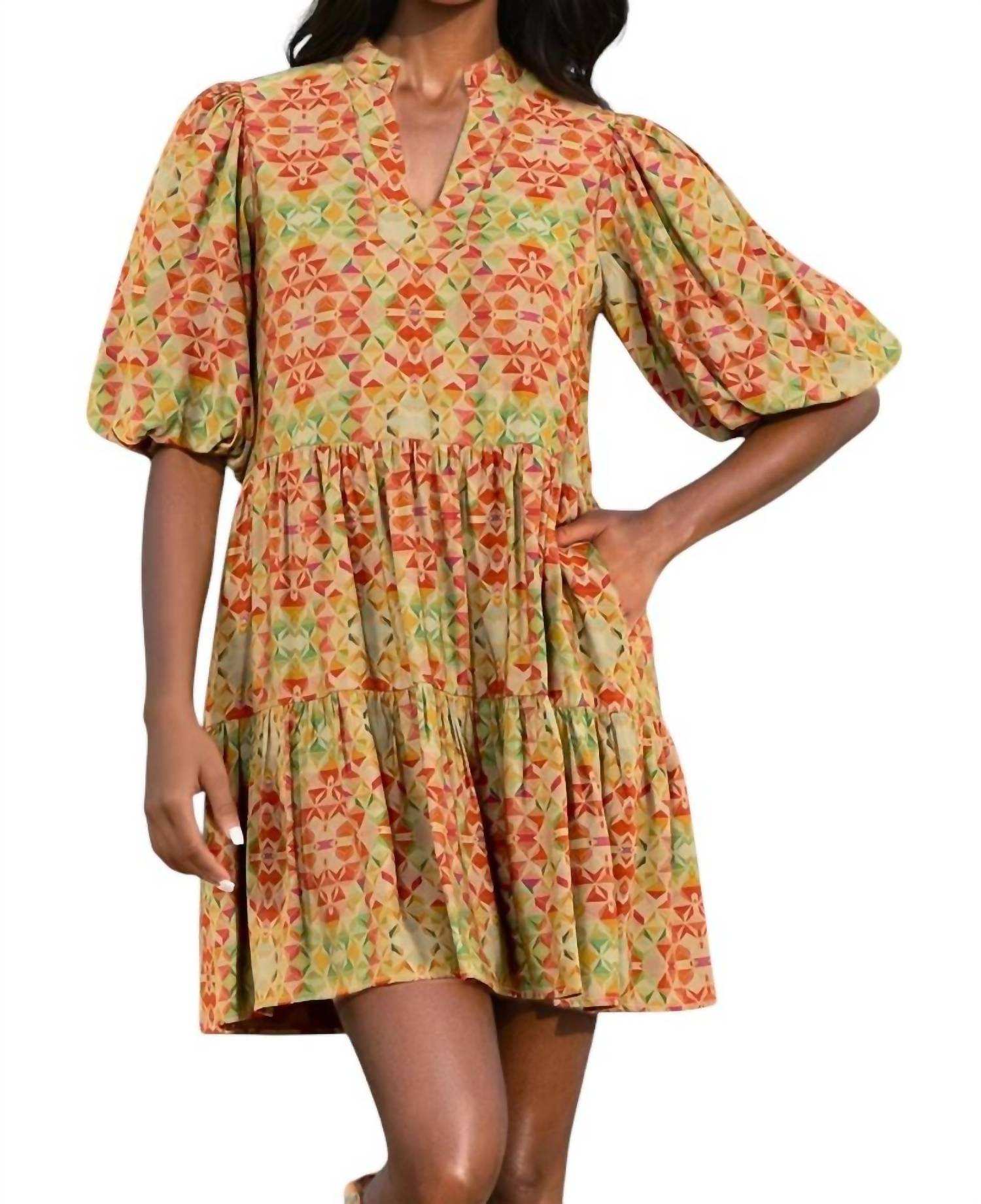 Thml - Lindsey Puff Sleeve Print Dress