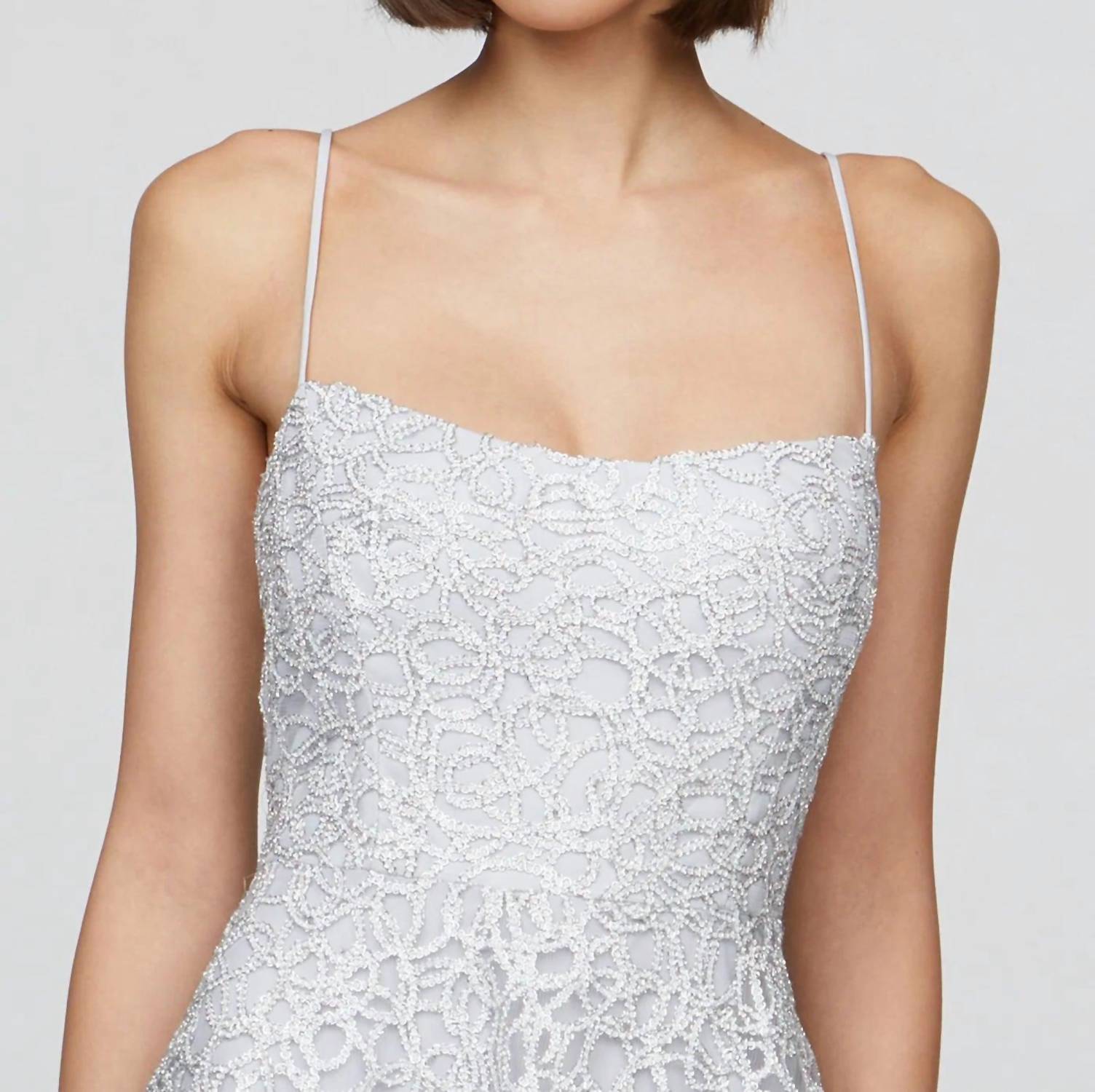 Theia - Sleeveless Tulle Midi Dress