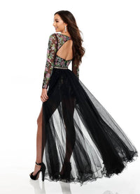 Rachel Allan - Beaded Tulle Prom Maxi Dress