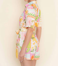 Fore Collection - Tropical Citrus Print Romper