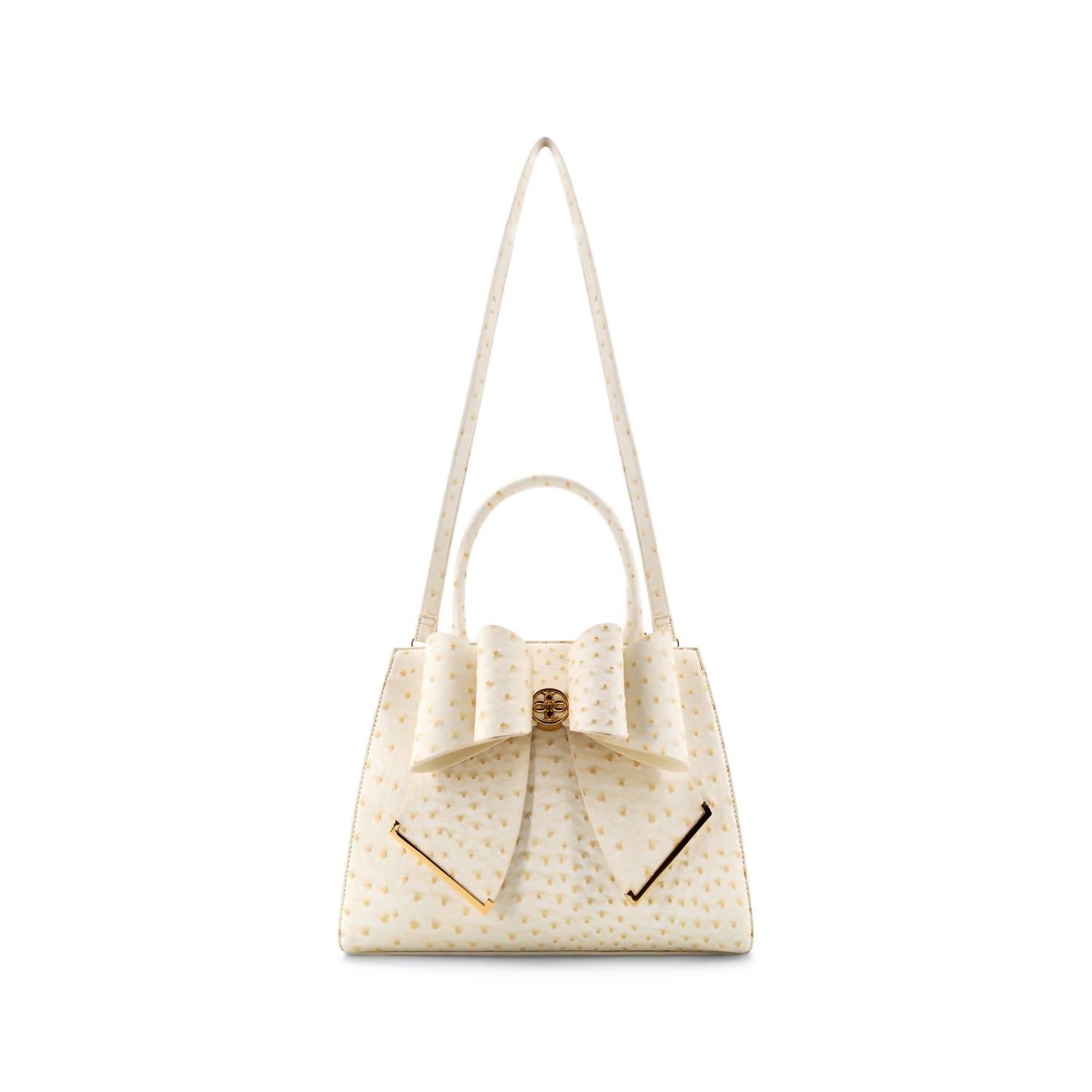 Like Dreams Women's Colette Bow Crossbody Bag in ivory - women's bag - detail view