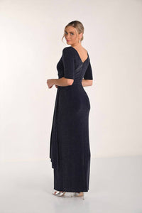 Frank Lyman - Sparkle Knit Maxi Dress With Front Slit
