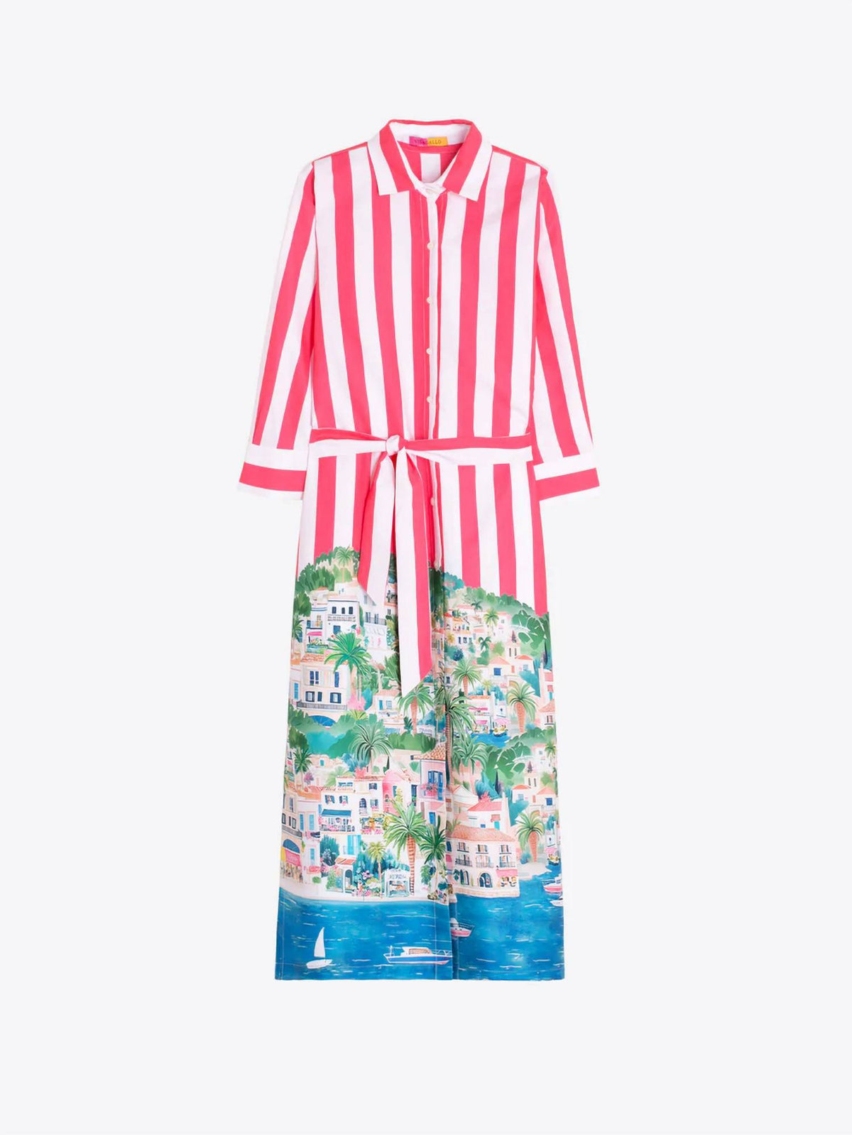 Vilagallo - Coastal Scene Stripe Dress