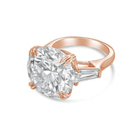 Diana M Jewels - Women's Round & Baguette Lab-grown Diamond Jewelry Ring (6.00 Ct) - Elegant