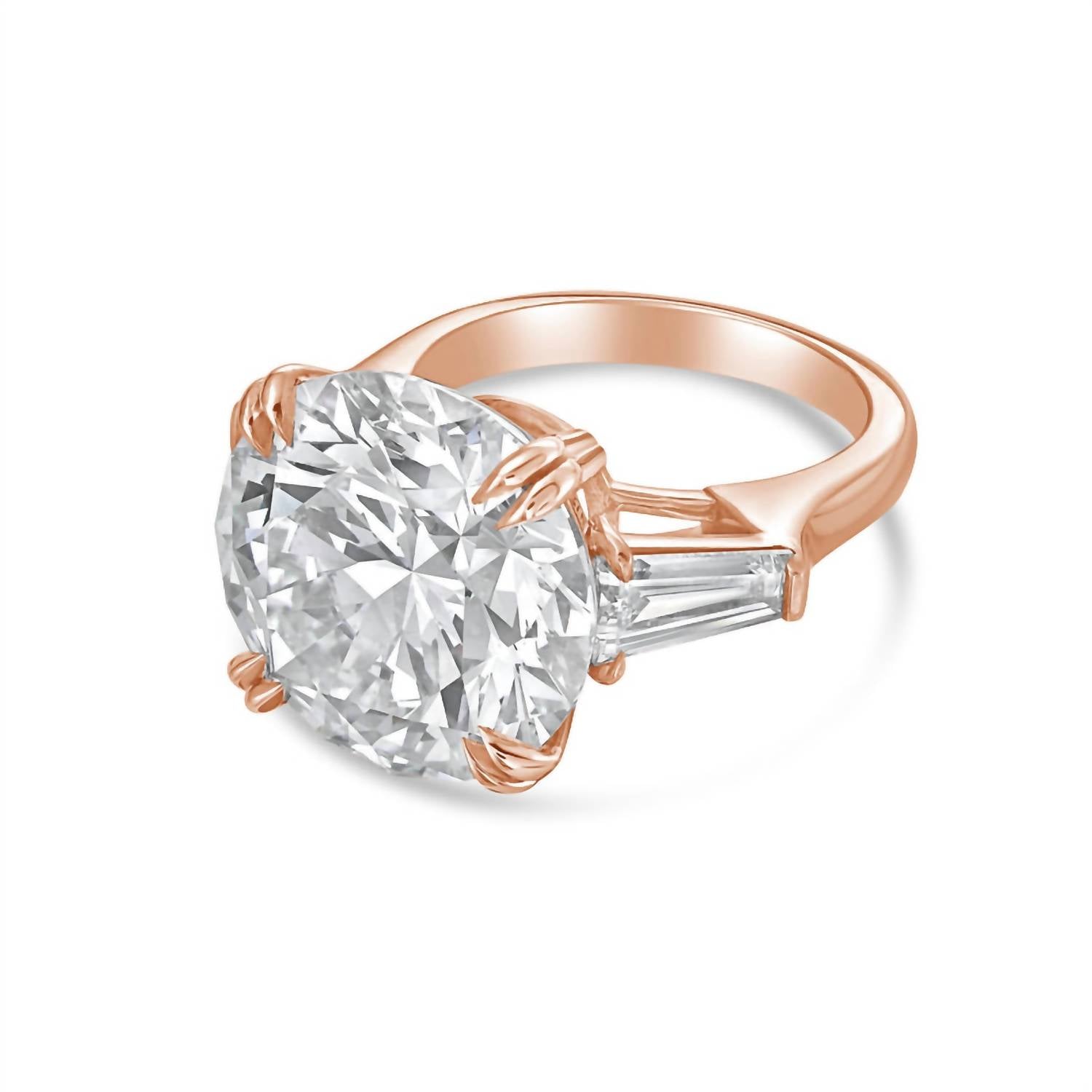 Diana M Jewels - Women's Round & Baguette Lab-grown Diamond Jewelry Ring (6.00 Ct) - Elegant