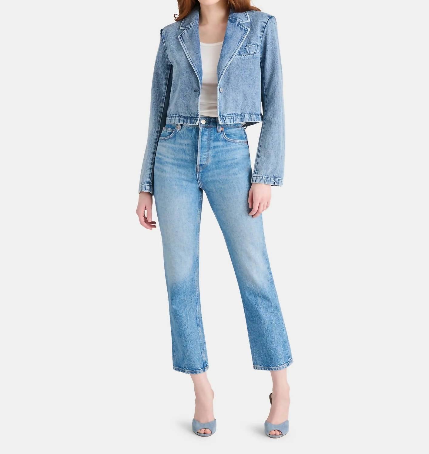 STEVE MADDEN Tarin Denim Blazer in blue - women's jacket - view 5