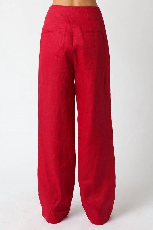 Olivaceous - Blair Linen Pant