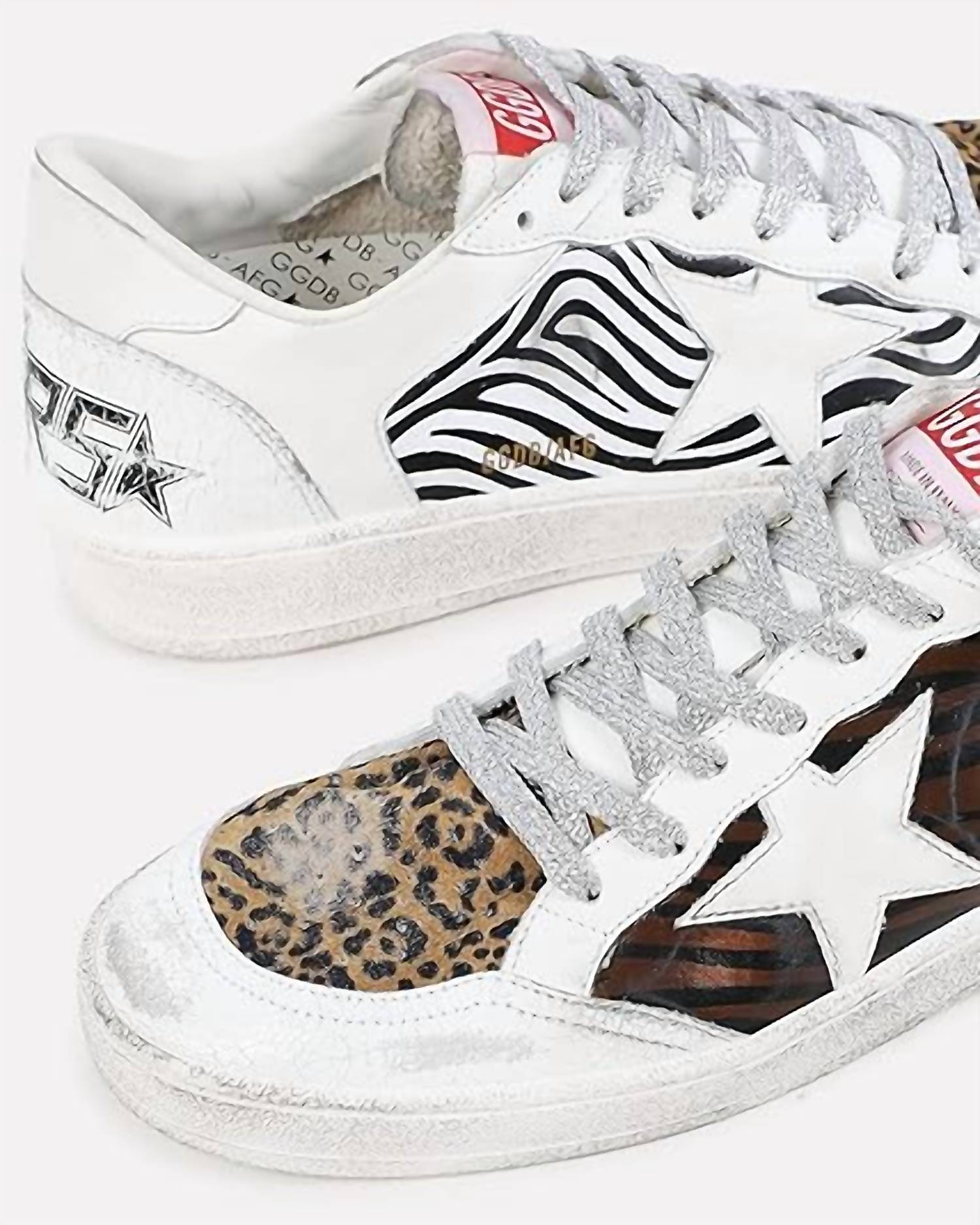 Golden Goose - Women's Ball Star Zebra Leather Shoes