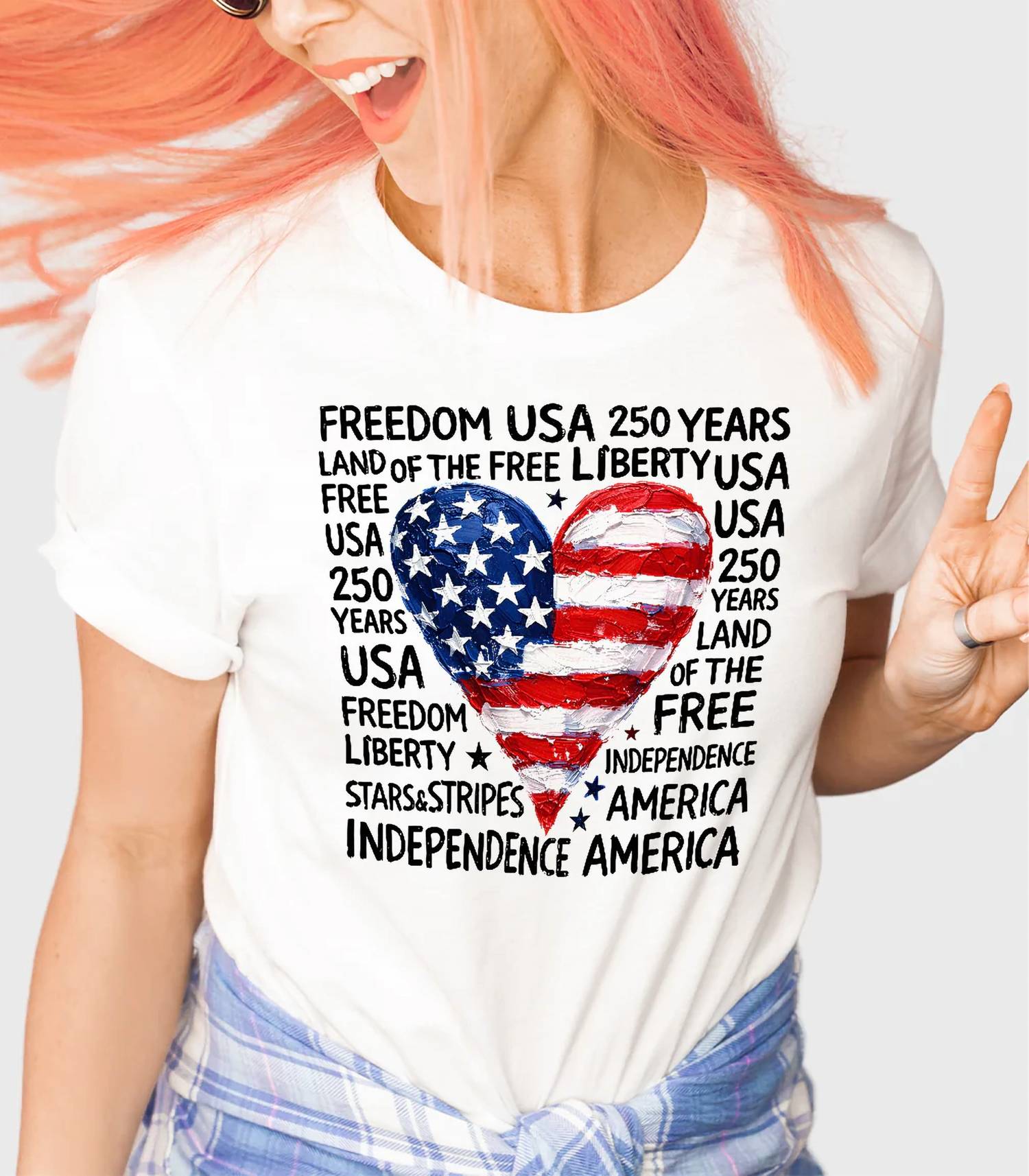 J.Coons - Freedom Usa Heart Short Sleeve Tee