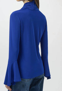 Joseph Ribkoff - Cowl Neck Long Sleeves Fitted Top