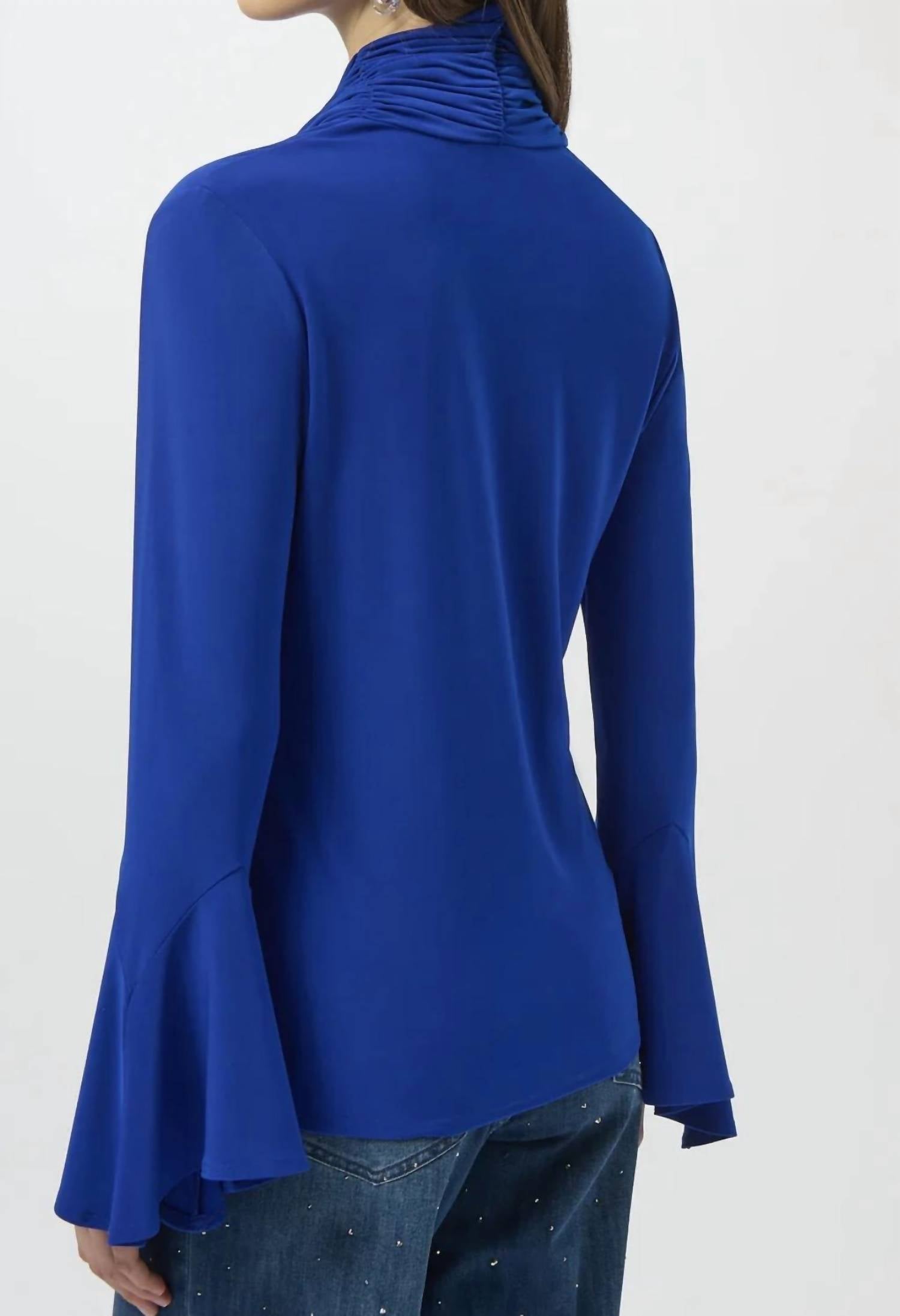 Joseph Ribkoff - Cowl Neck Long Sleeves Fitted Top