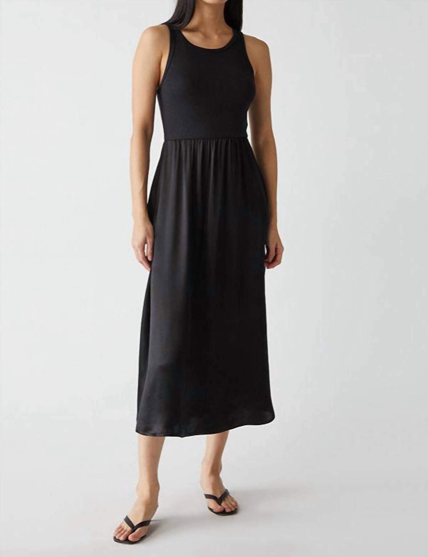 Michael Stars - Bridgette Mixed Fabric Midi Dress