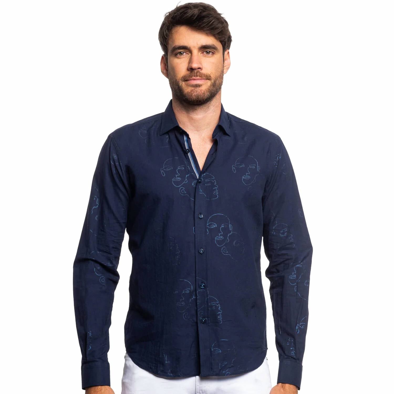 Eight X - Faces Button Down Shirt