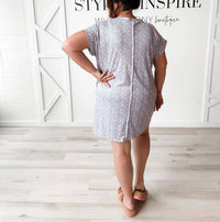 Haptics - Olivia Floral Ribbed T Dress