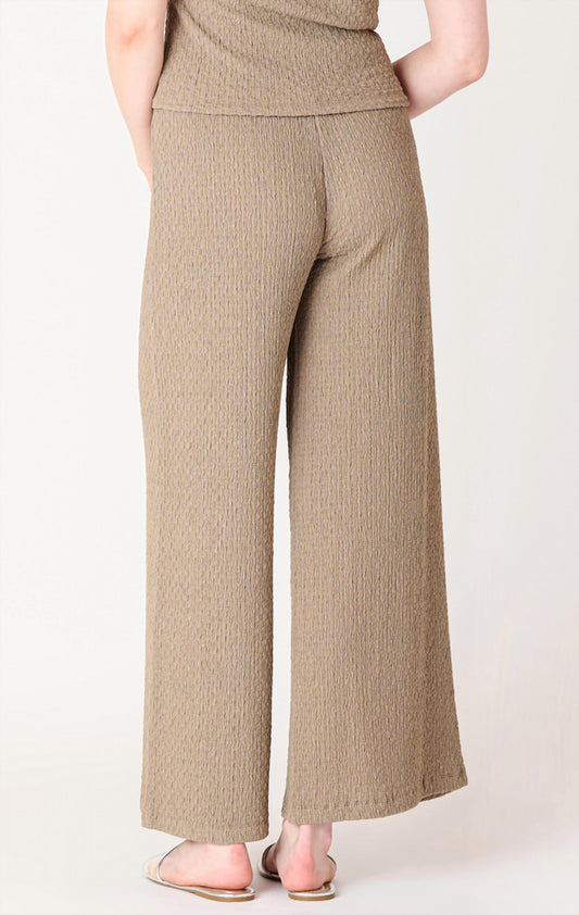 Dex - Textured Wide Leg Pants