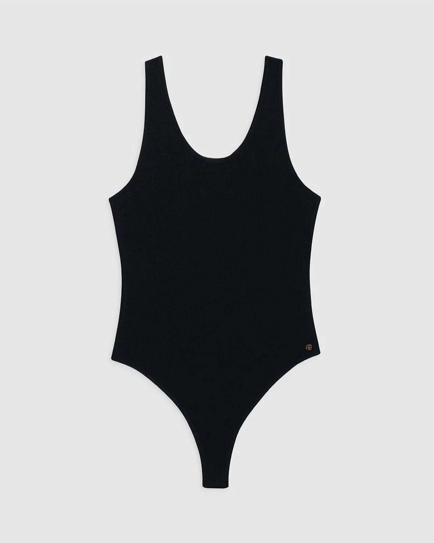 Anine Bing - Ginny Natural Drape Bodysuit