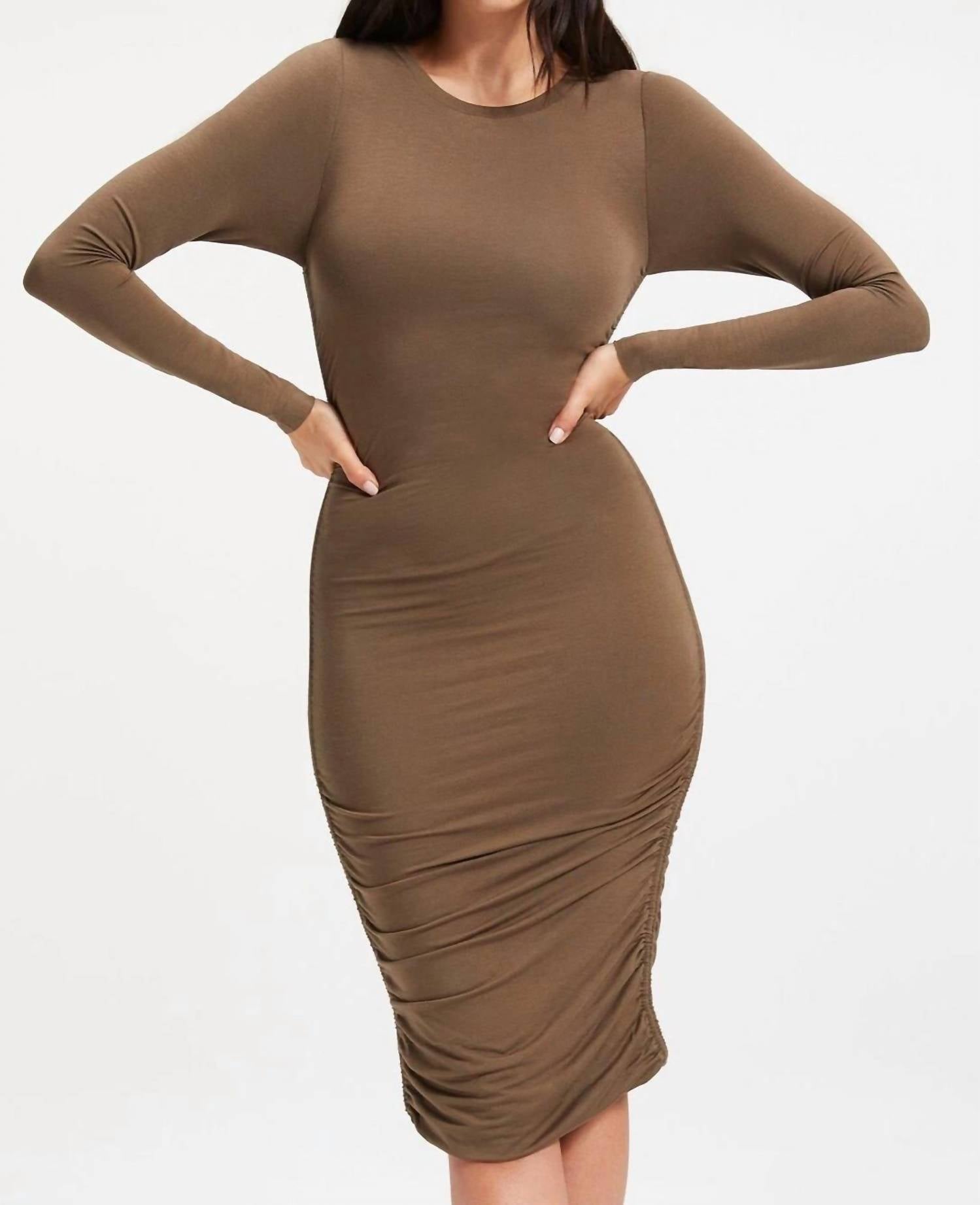 Good American - Slinky Ruched Dress