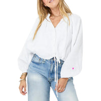 KERRI ROSENTHAL Women's Honey Blouse in white - women's blouse