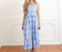 8 Oak Lane - Tie Top Smocked Dress