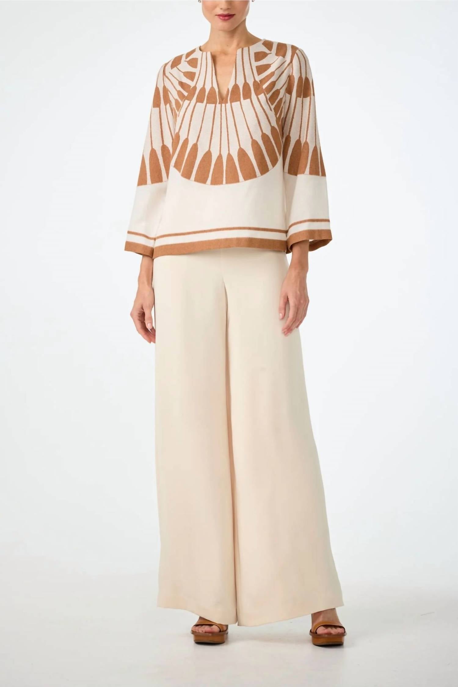 Trina Turk - Amy Fil Coupe 3/4 Sleeve Top