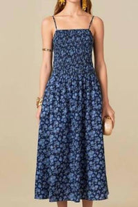 English Factory - Floral Print Socked Midi Dress