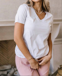 Ampersand Ave - Lilac V Neck Tee