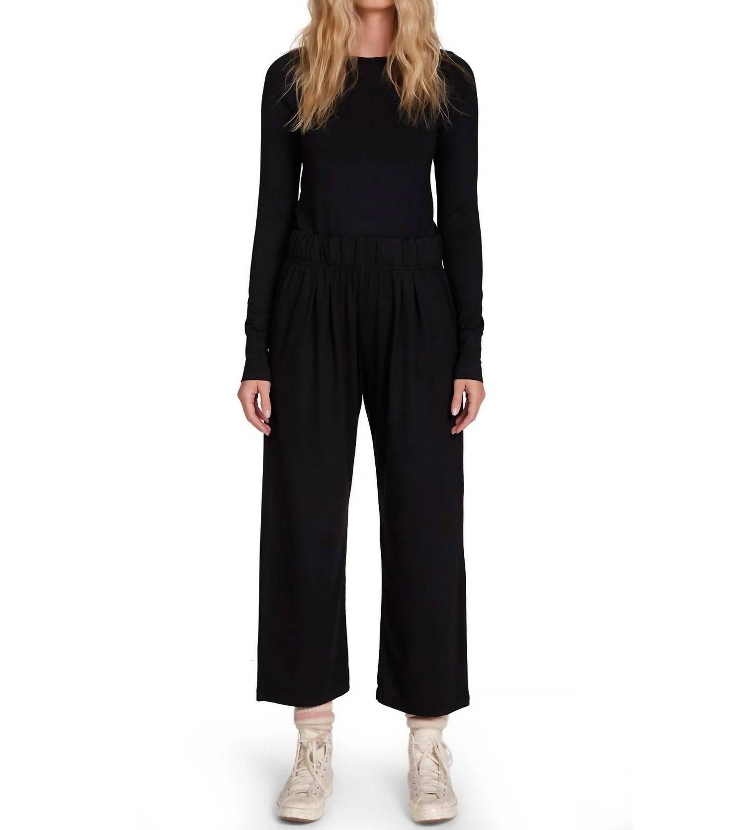 Les Tien - Penny Pleat Crop Pant