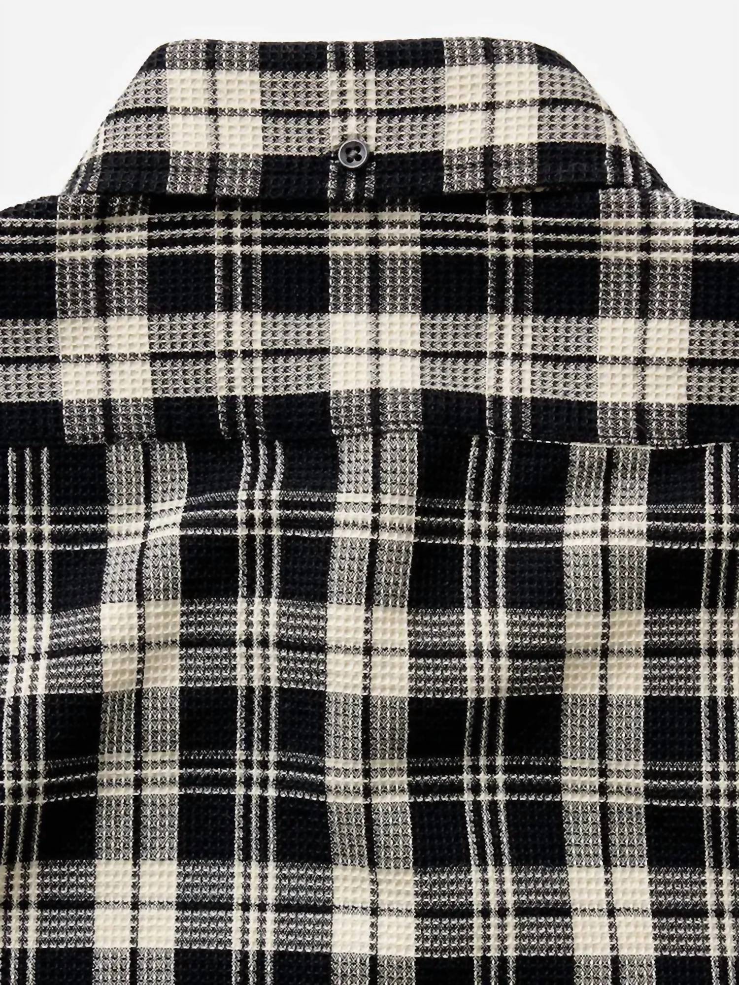 Taylor Stitch Jack Shirt in coal plaid waffle - men's shirt - view 5