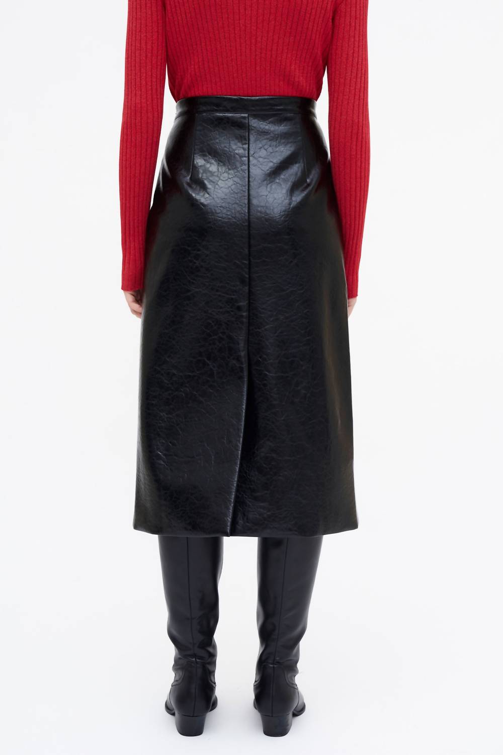 Wild Pony - Faux Leather Midi Skirt