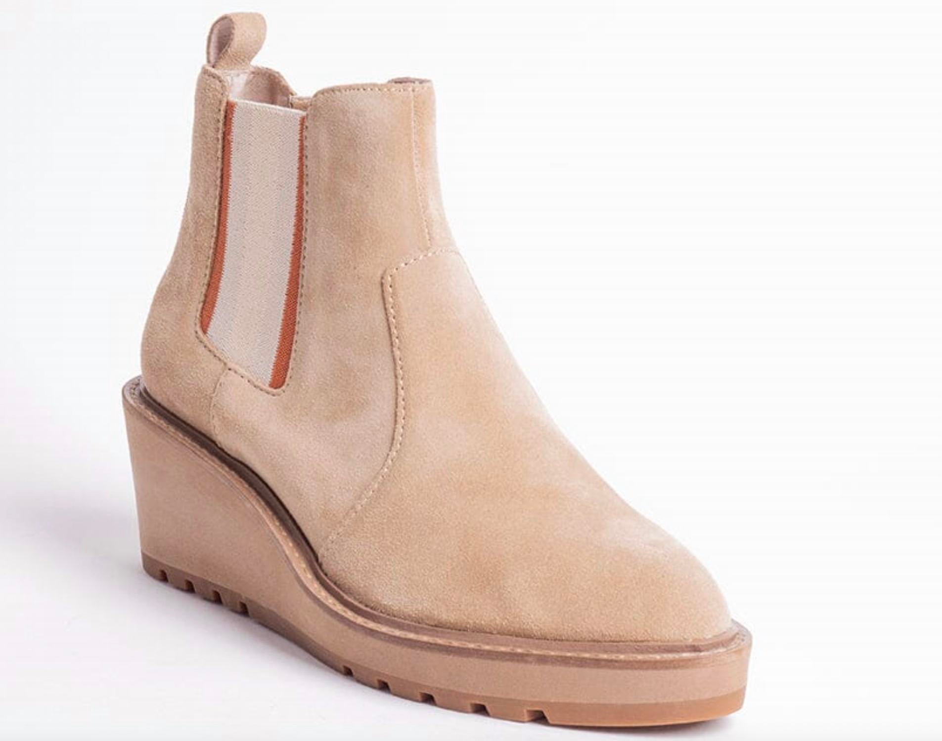 CECELIA NEW YORK Women's Gemma Boots in sand - women's shoe - detail view