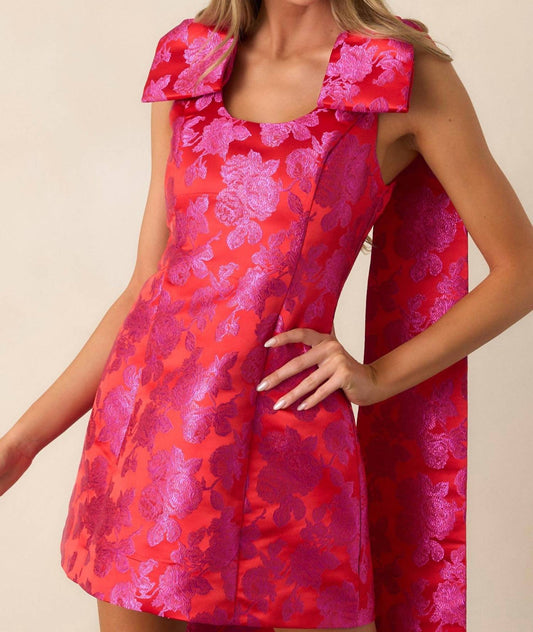 Sugarlips - Floral Jacquard Mini Dress