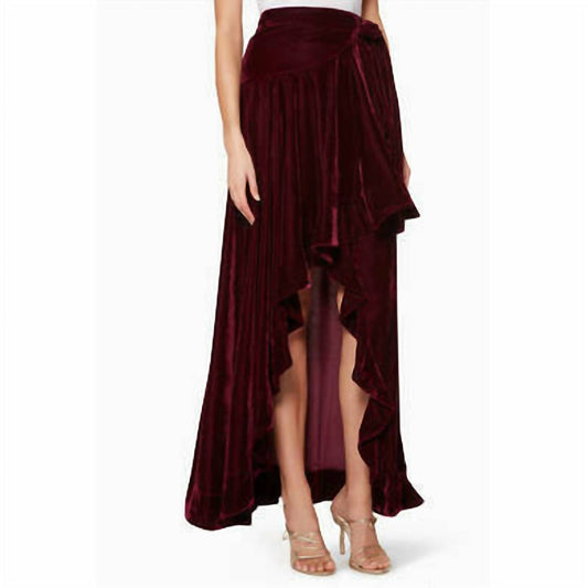 Velvet Maxi Wrap Skirt