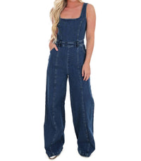 Flying Tomato - You Matter Denim Jumpsuit