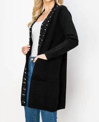 Joh - Serra Knitted Sweater Cardigan With Pearls & Sparkles
