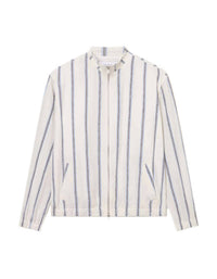 Les Deux Stanley Check Dobby Track Top in light ivory - men's shirt - alternate view