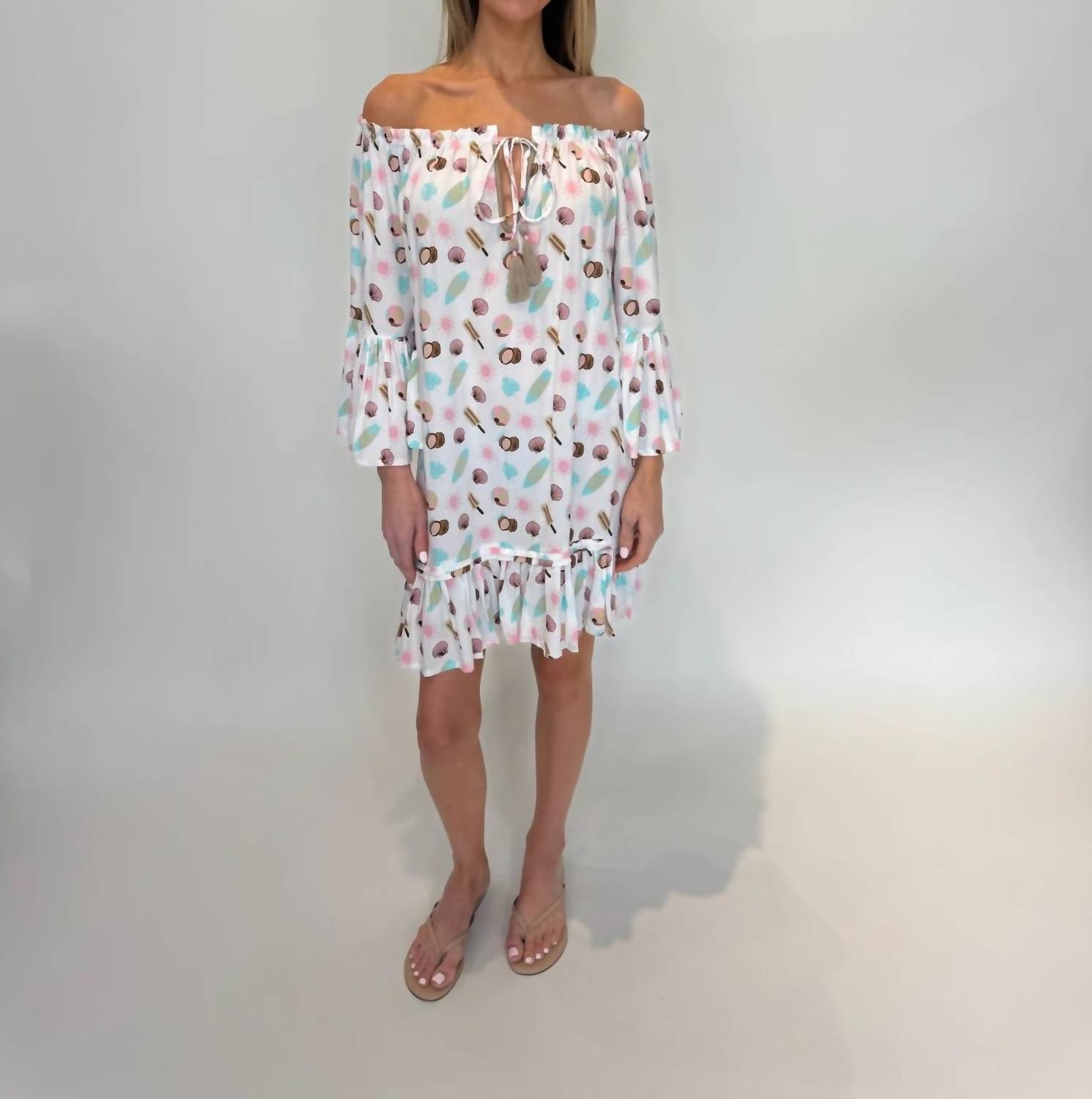 Romi The Brand Sunset Shore Tulum Dress in multi - women's dress - alternate view