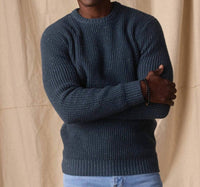 The Normal Brand Seawool Nep Crewneck Sweater in waterloo - men's sweater