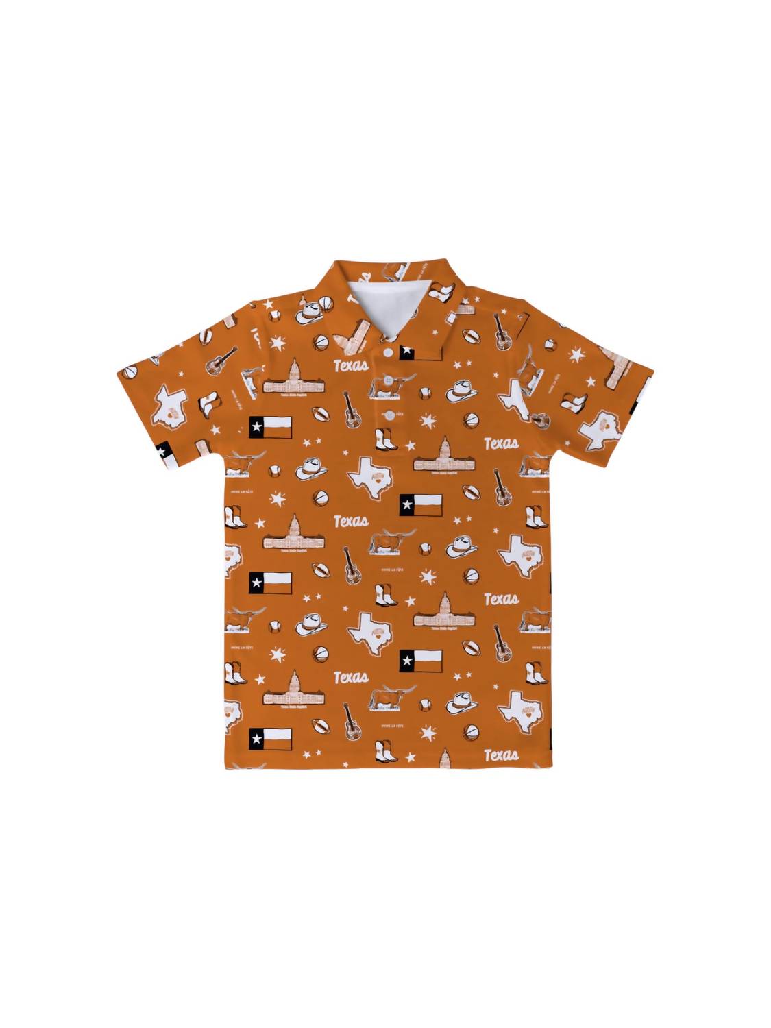 Vive La Fete - Kid's Austin Texas Short Sleeve Polo