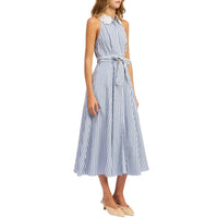 En Saison - Clara Stripe Sleeveless Midi Shirtdress