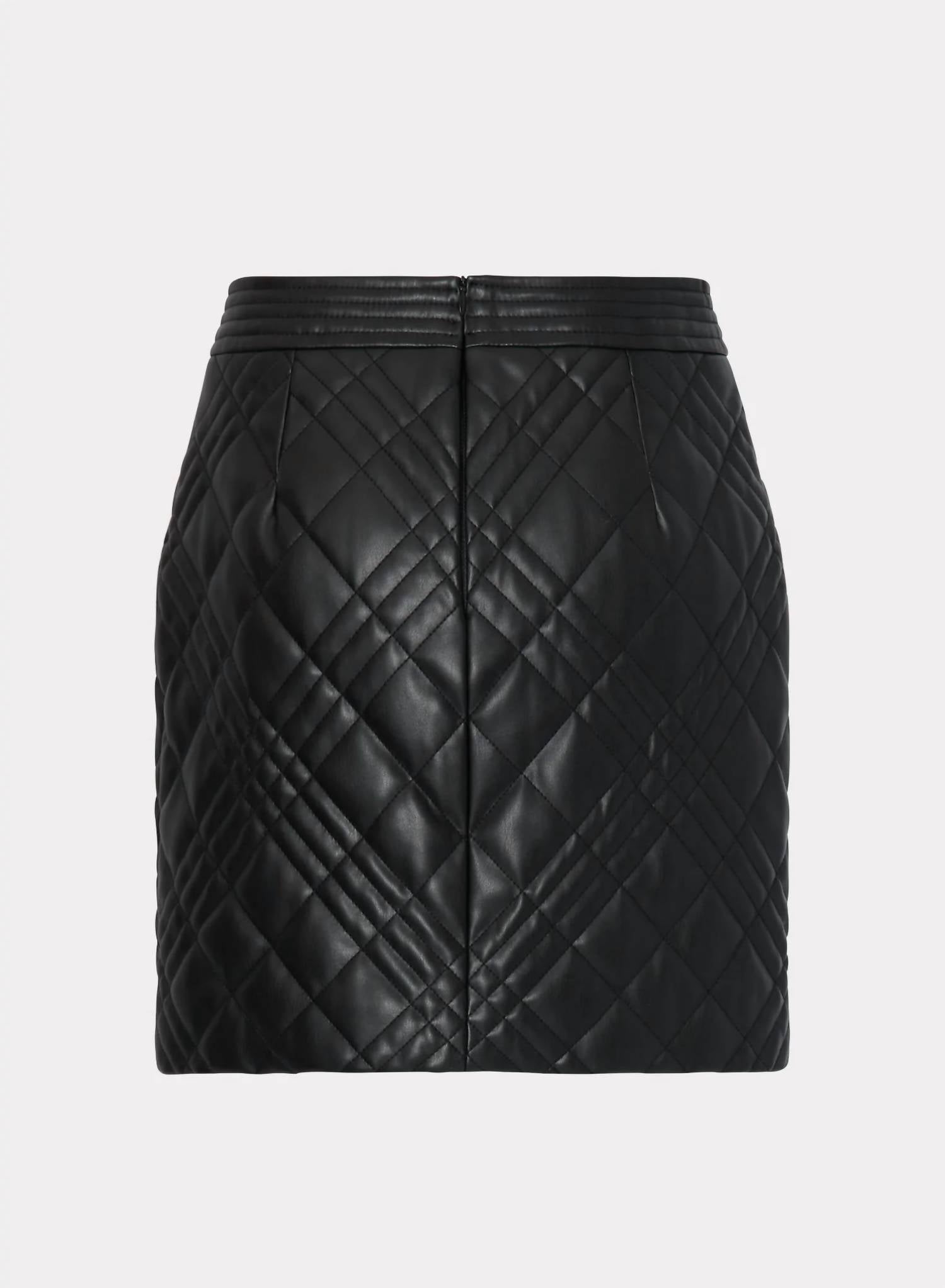 HAILEY QUILTED VEGAN SKIRT