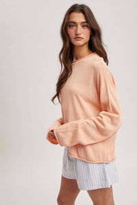 Wishlist - Lightweight Rolled Hem Sweater