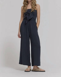 Grade & Gather - Cotton Gauze Tie Front Jumpsuit