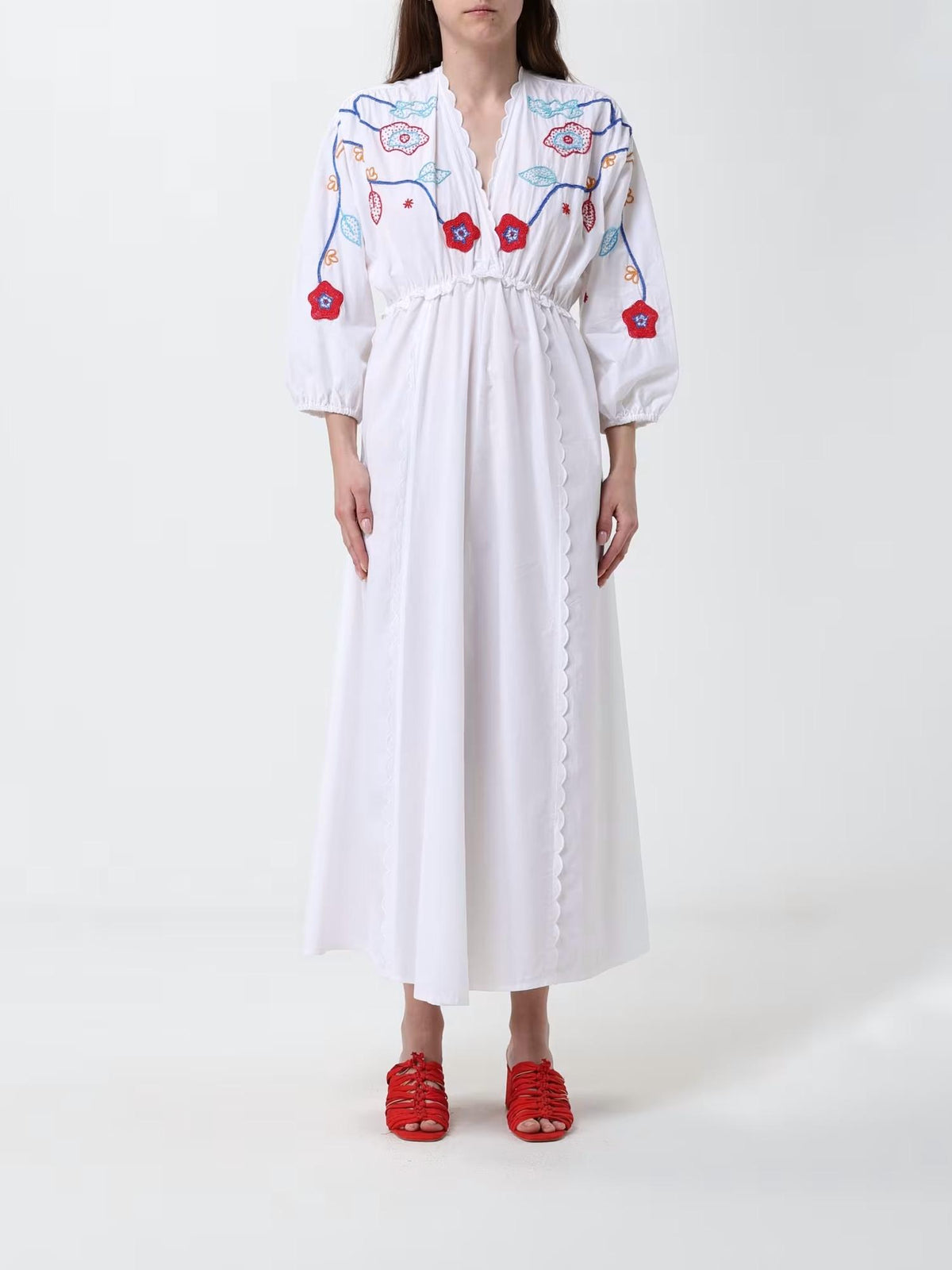 Forte - Embroidered Midi Dress
