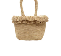 Shebobo - Women's Kiri Ruffle Crochet Raffia Straw Basket Handbag