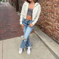 Aemi + Co - Deva Cropped Hooded Jacket