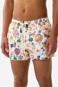 Camilla - Elastic Waist Short Length Boardshorts